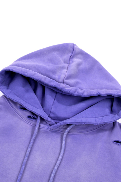 Women Fall Clothing 420G Ripped Washed Oversized Hoodie