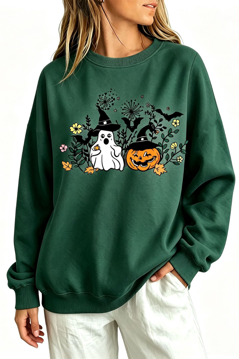 Women Fall Clothing Halloween Witch Ghost Sweatshirt