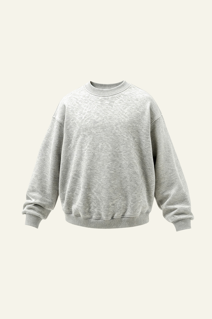 Men's Drop Shoulder Fleece Lined Solid Sweatshirt.