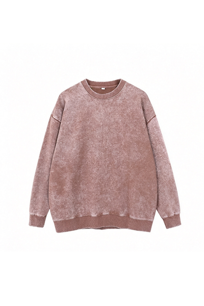 Unisex Fall Washed Vintage Drop Shoulder Sweatshirt