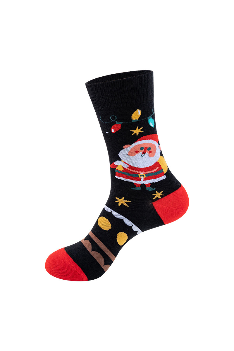 Unisex Fall Winter Festive Cartoon Christmas Crew Socks