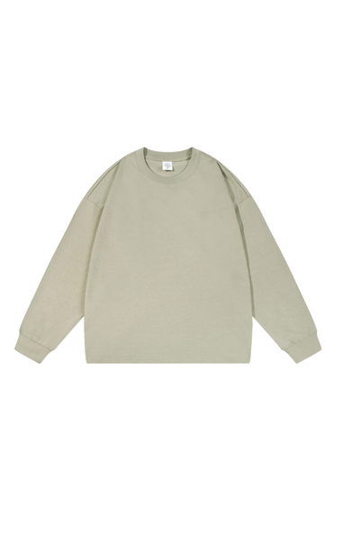 Unisex 305g Heavy Cotton Loose Crewneck Long Sleeve Tee