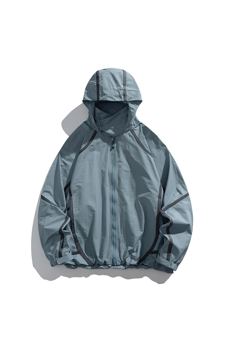 Unisex Mountain Paneled 3D Lightweight Windbreaker Jacket