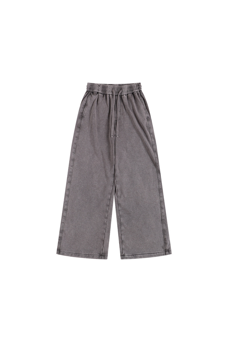 Women Fall Washed Vintage Straight Leg Sweatpants