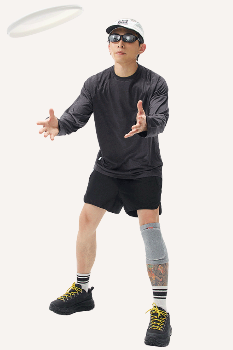 Men‘s COOLMAX LYCRA Wicking Quick Dry Paneled LS Tee