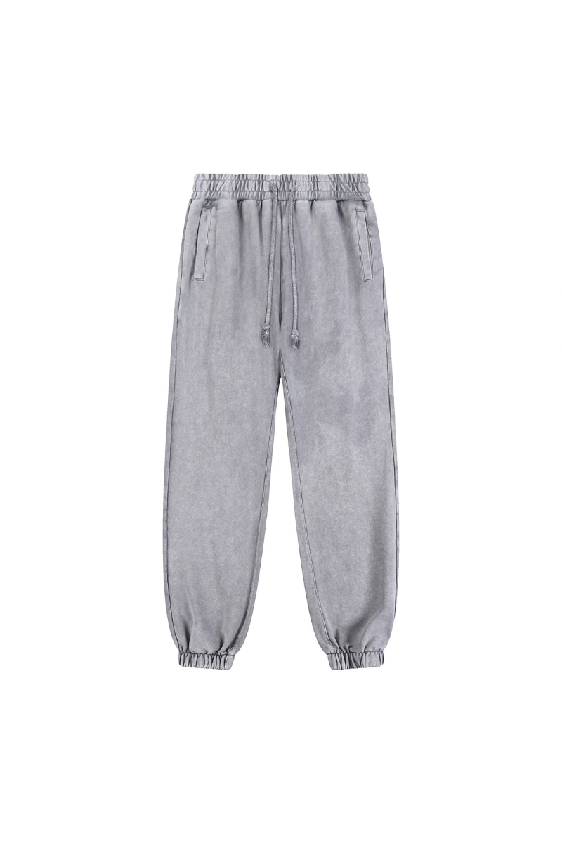 Men Fall Clothing 400G Washed Relaxed Cuff Jogger Pants