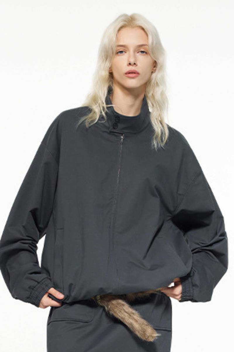 Women's SpringSummer 290g Retro Harrington Double Zip Jacket