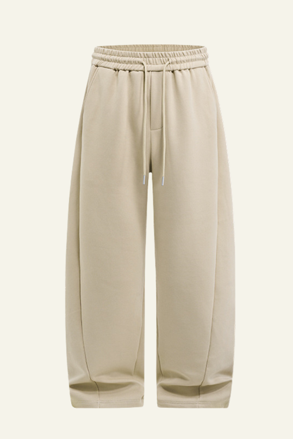 Men's Streetwear Drawstring Straight-Leg Pants