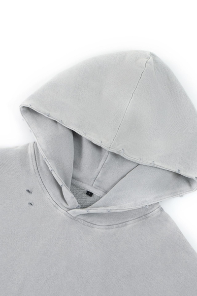 Women Fall Clothing Snow Washed Cropped Heavyweight Hoodie