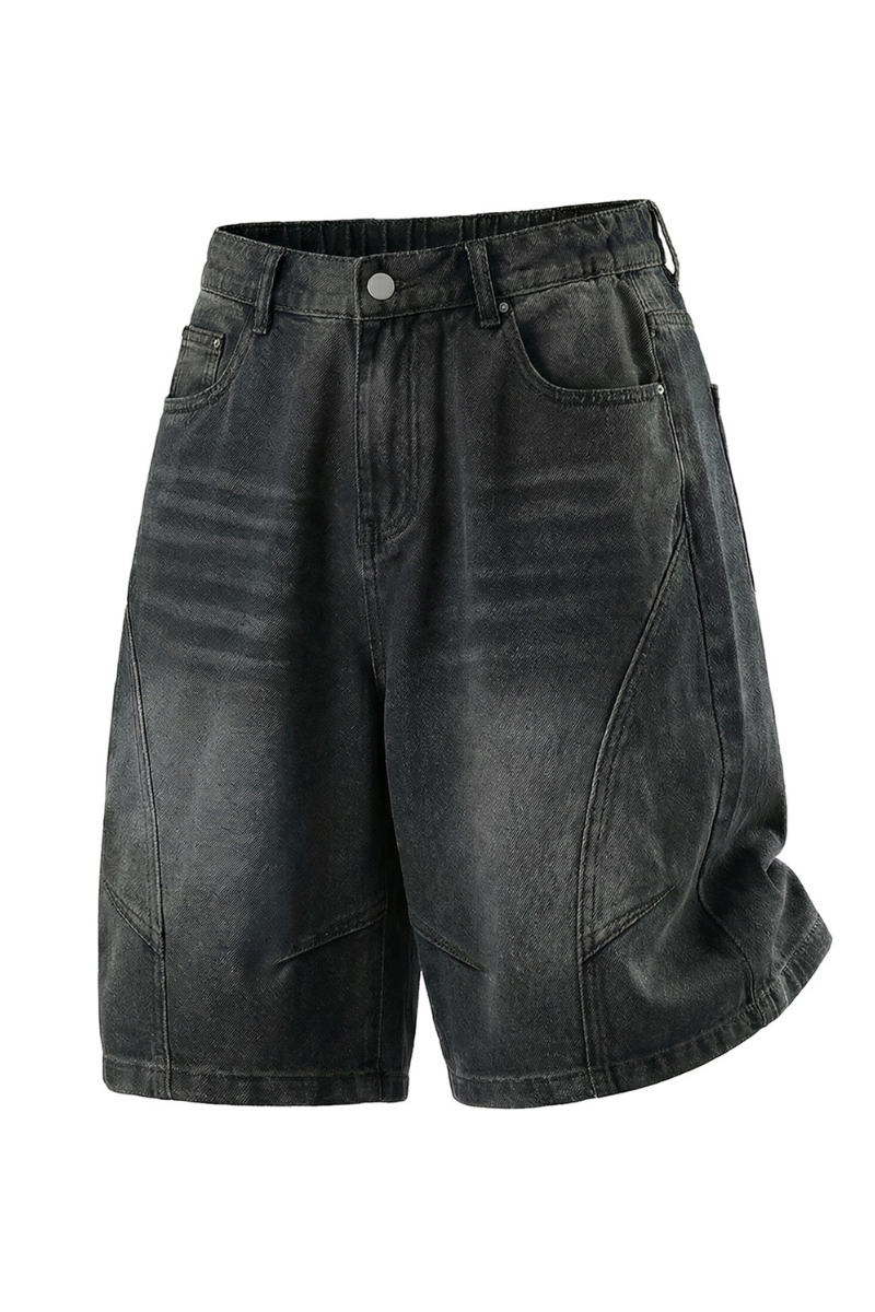 Men's SpringSummer Panel Washed 5" Jean Shorts - Retro Loose