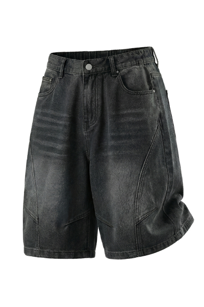 Men's SpringSummer Panel Washed 5" Jean Shorts - Retro Loose