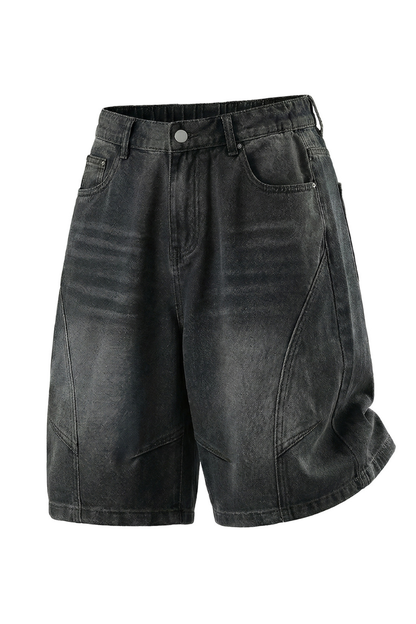 Men's SpringSummer Panel Washed 5" Jean Shorts - Retro Loose