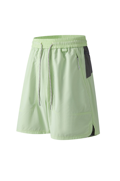 Men's Summer Loose Straight Colorblock Waterproof 5" Shorts