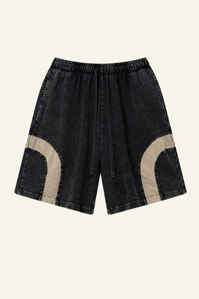 Men's Cotton Streetwear Color Block Shorts.