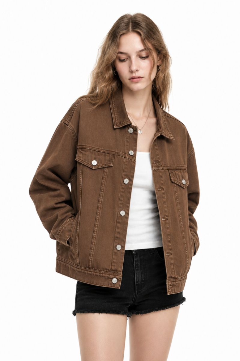 Women's & Unisex Oversized Washed Denim Jacket