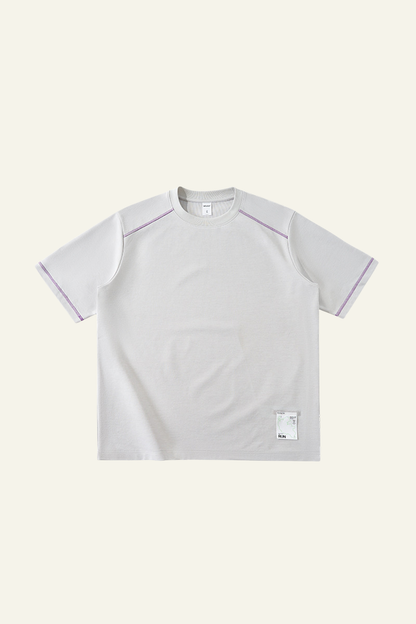 Men's Streetwear Color-Blocked Stripe Sport T-shirt