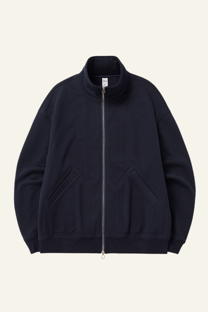 Men's Streetwear Stand Collar Fleece-lined Jacket