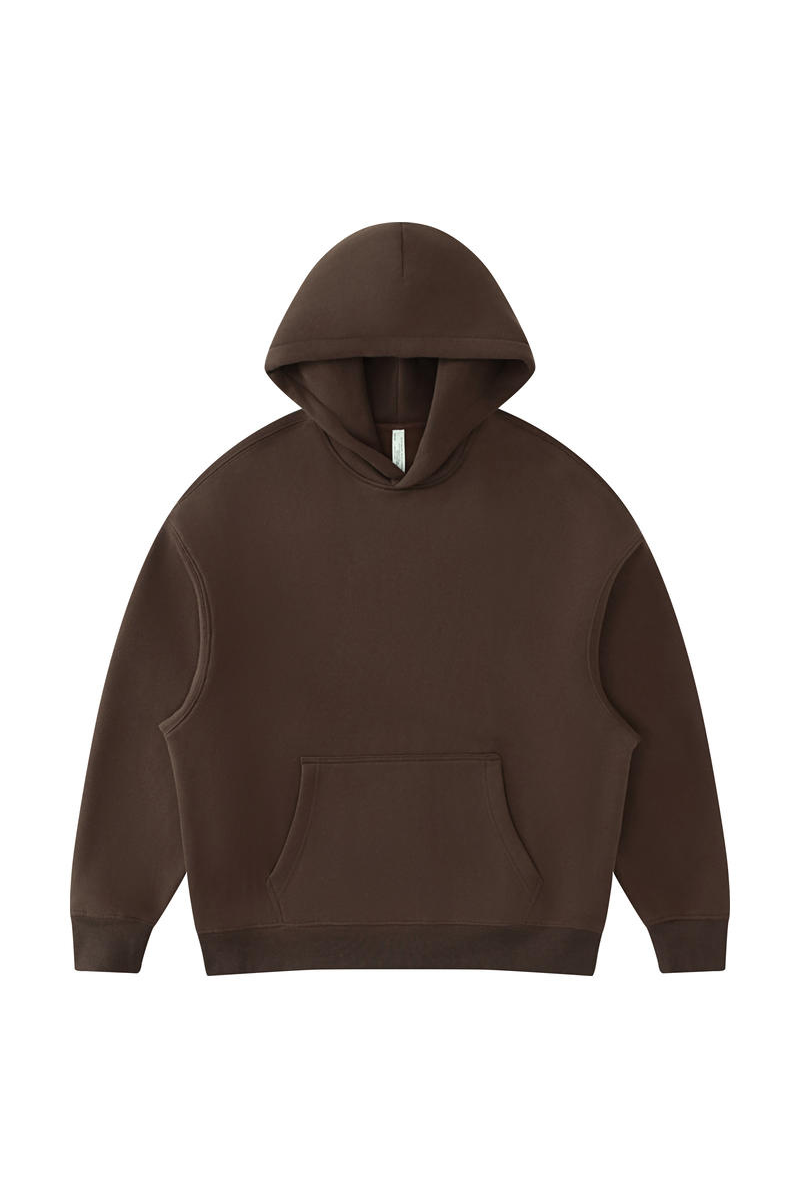Women's Fall Winter Oversized Solid Kangaroo-Pocket Hoodie