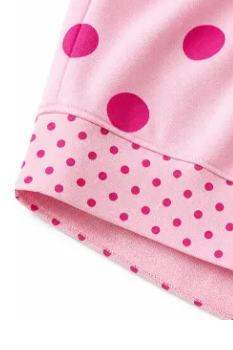Women Fall Polka Dot Mock Neck Drop Shoulder Sweatshirt