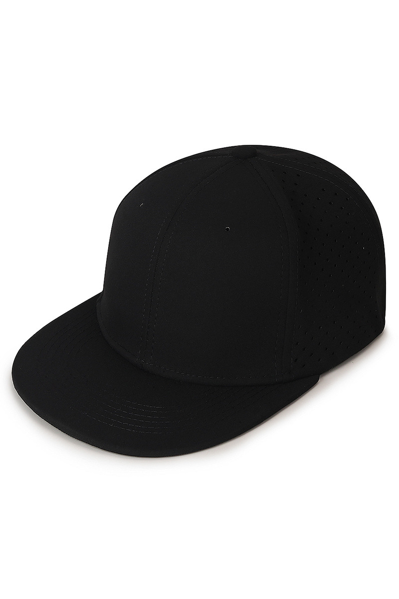 Men's Elastic Solid Flat Brim Mesh Hip Hop Hat