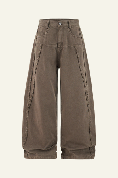 Men's  Cotton Streetwear Distressed-style Vintage Pants