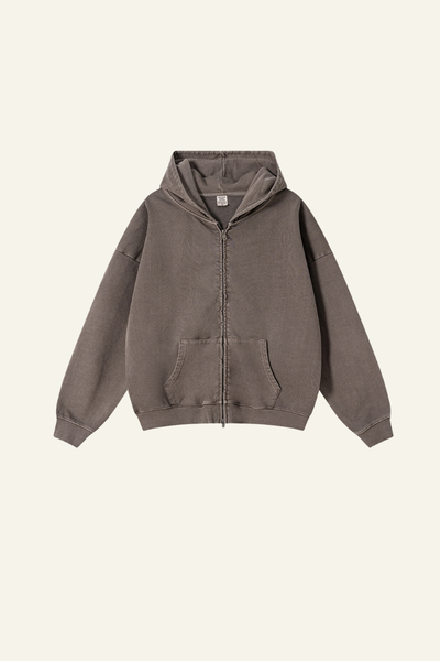 Men's Heavyweight Vintage Washed Cotton Hooded Jacket