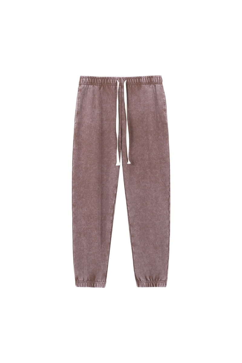 Unisex Fall 400G Washed Vintage Relaxed Sweatpants