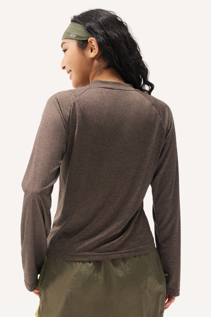 Women‘s COOLMAX LYCRA Wicking Quick Dry Paneled LS Tee