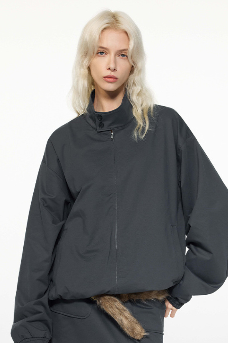 Women's SpringSummer 290g Retro Harrington Double Zip Jacket