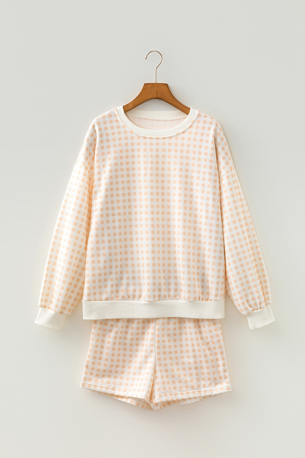 Women's Plaid Multi Pocket Fall Casual 2 Piece Set