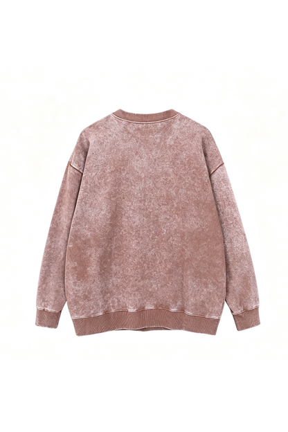 Women Fall Washed Vintage Drop Shoulder Sweatshirt