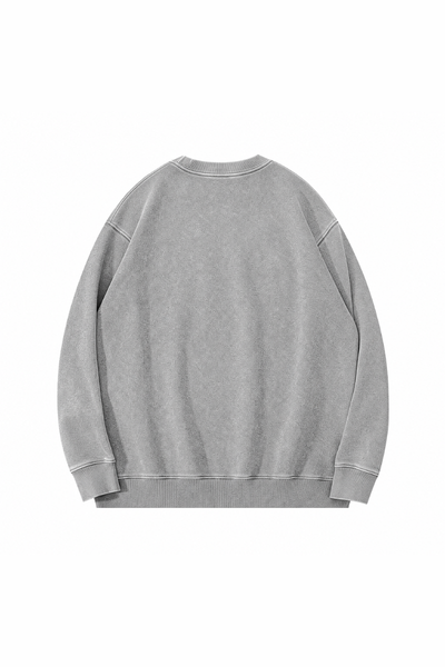 Men's Fall Winter Vintage Loose Crewneck Cotton Sweatshirt