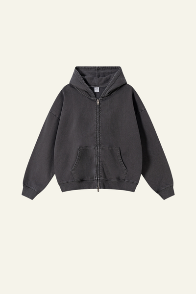 Men's Heavyweight Vintage Washed Cotton Hooded Jacket