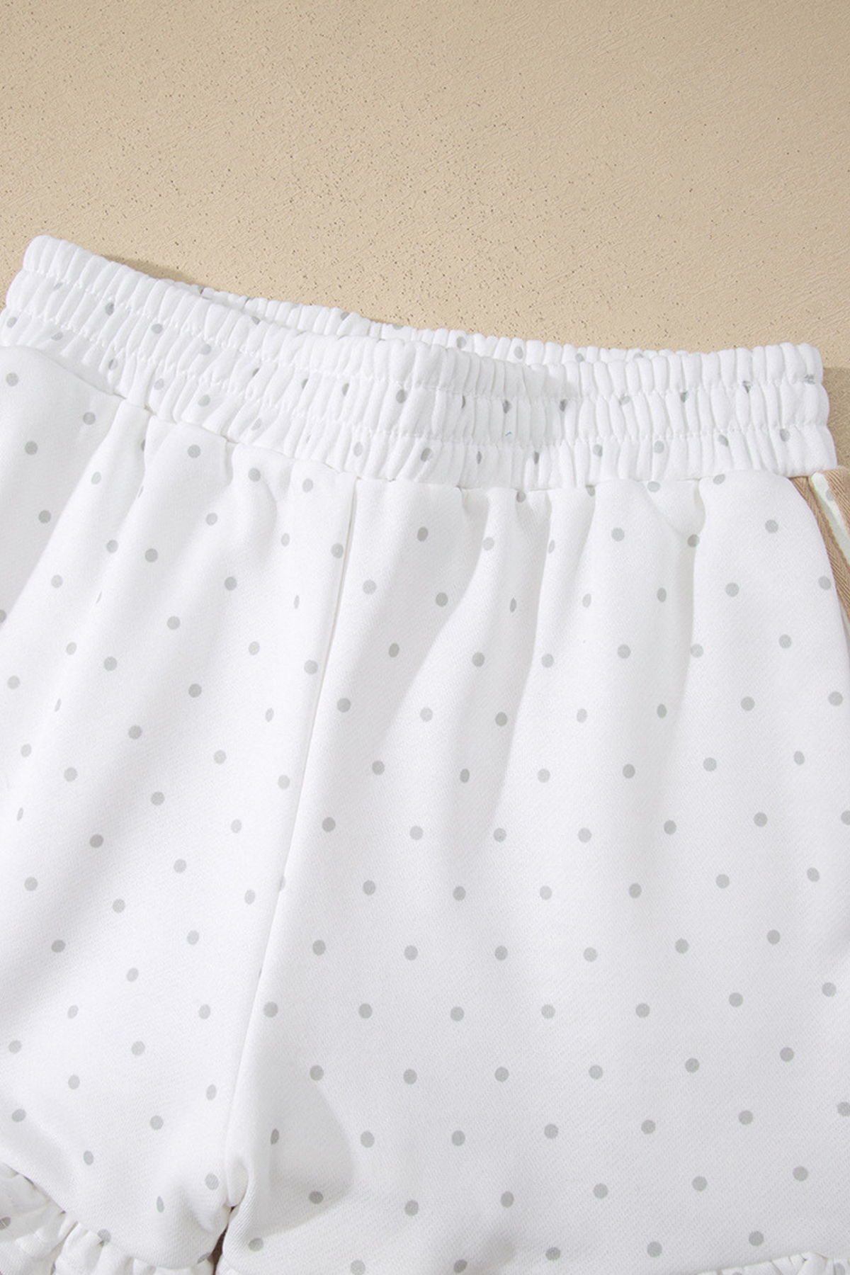 Women's Spring Sweet Polka Dot Lace Trim Two Piece Set