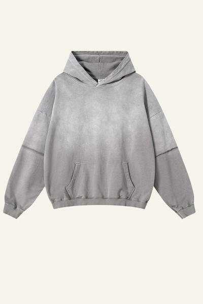 Men's Cotton Vintage Faux-Two-Piece Hoodie.