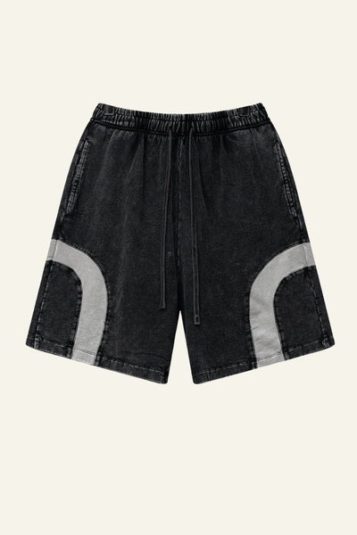 Men's Cotton Streetwear Color Block Shorts.