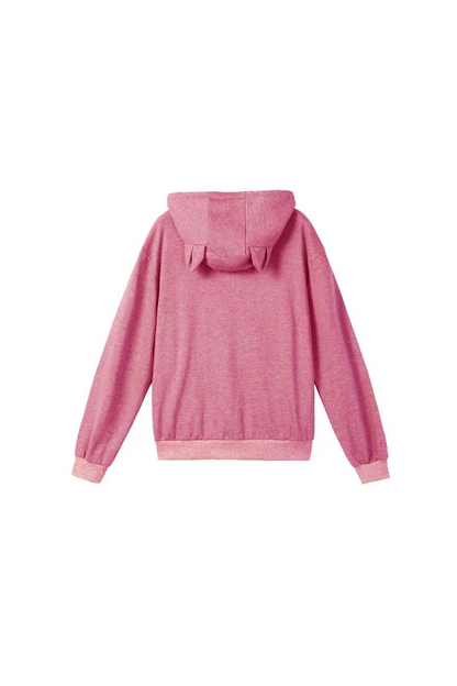 Unisex All Season Cat-Ear Drawstring Pet Pocket Hoodie
