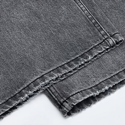 Men's Spring Gray Gradient Cat Whisker Denim Jeans