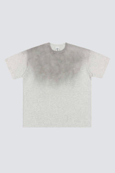Men's Summer 250g Cotton Spray Fade Collar Distressed Tee