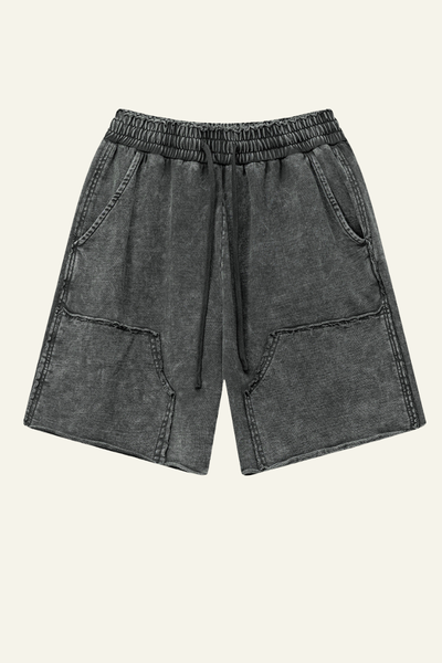 Men's Cotton Streetwear Vintage Tie-Dye Patchwork Shorts