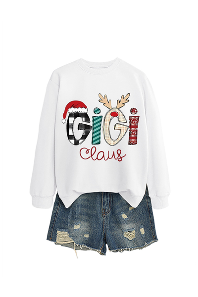 Women's Gigi Claus Loose Long Sleeve Casual Sweatshirt