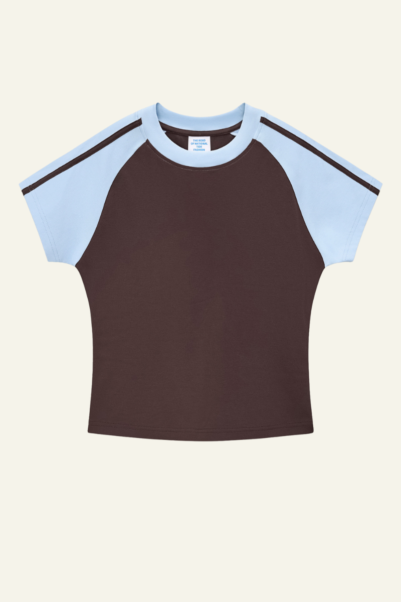 Women's Vintage Color Block Slim T-shirt