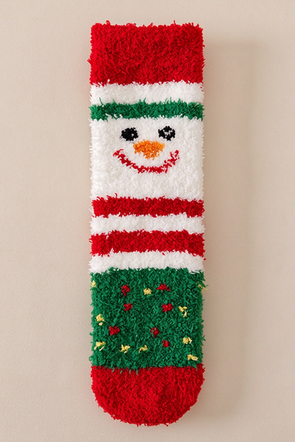 Unisex Winter Christmas Coral Fleece Warm Sleep Mid Socks