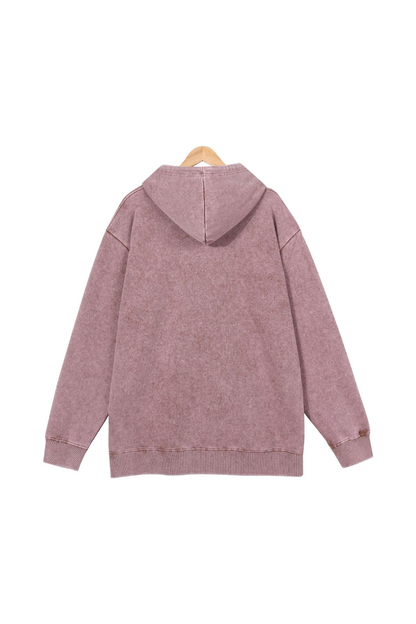 Unisex Fall 400G Washed Vintage Loopback Pullover Hoodie