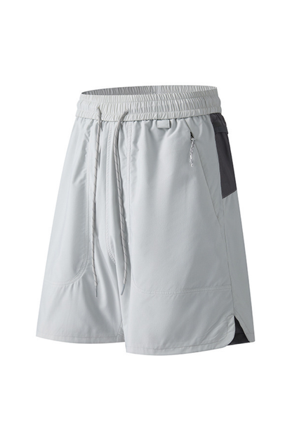 Men's Summer Loose Straight Colorblock Waterproof 5" Shorts