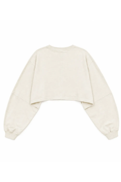 Women Spring Lightweight Cropped Batwing Long Sleeve Top