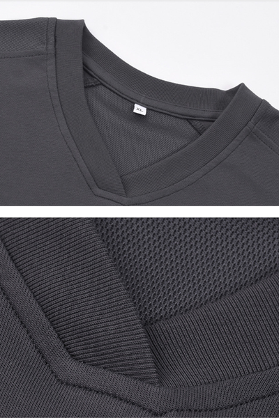Men's Summer 240g Mesh V-Neck Breathable Tee