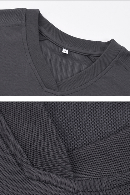 Men's Summer 240g Mesh V-Neck Breathable Tee