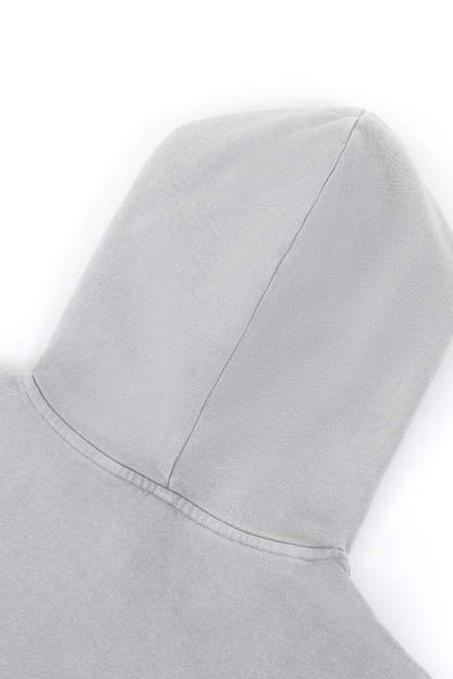 Women Fall Clothing Snow Washed Cropped Heavyweight Hoodie
