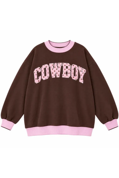 Women Fall Clothing Oversized Color Block Sweatshirt